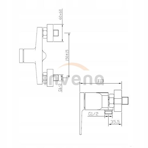 Bateria natryskowa INVENA MIDNIGHT BLACK GOLD 48h
