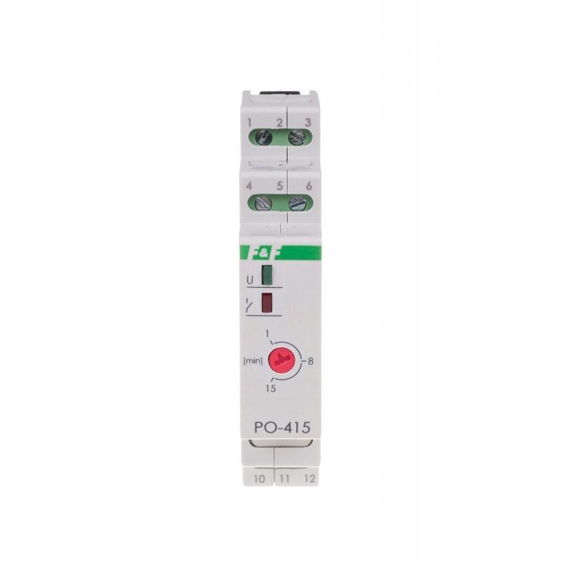 Przekaźnik czasowy PO-415 z opóźnionym odpadaniem, styki: 1P, U=24V, I=10A,