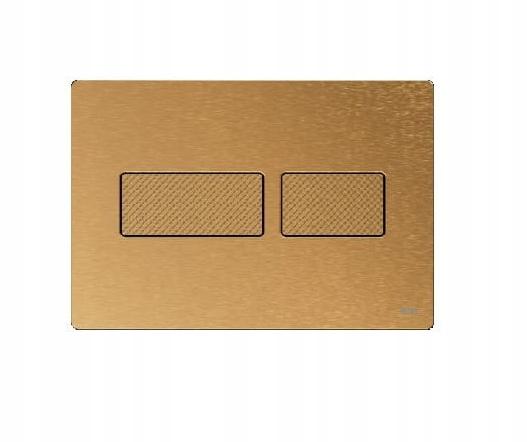 Przycisk spłukujący TECE solid podwójny do WC metalowy mosiądz szczotkowany