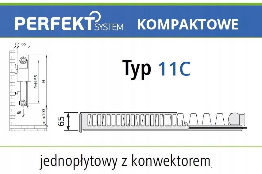 GRZEJNIK PERFEKT C 11 300x600 C 11 Boczny OD RĘKI