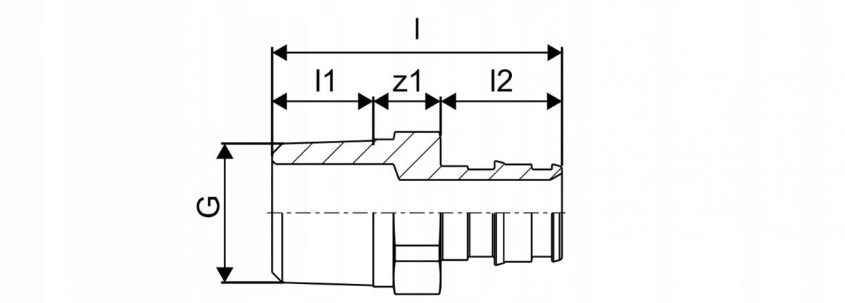 Uponor QE złączka z gwintem zewn. PL W 32-G1MT