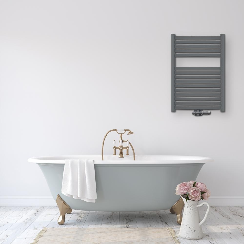 INVENA GRZEJNIK ŁAZ. 540X800 + KPL. DUOPLEX + MASKOWNICA PODW. - GRAFITOWY