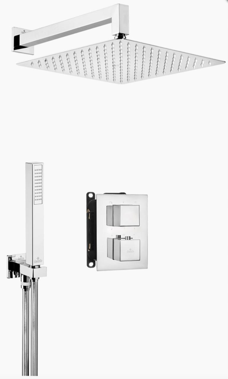 DEANTE Zestaw prysznicowy podtynkowy z BOXem termostatycznym, chrom