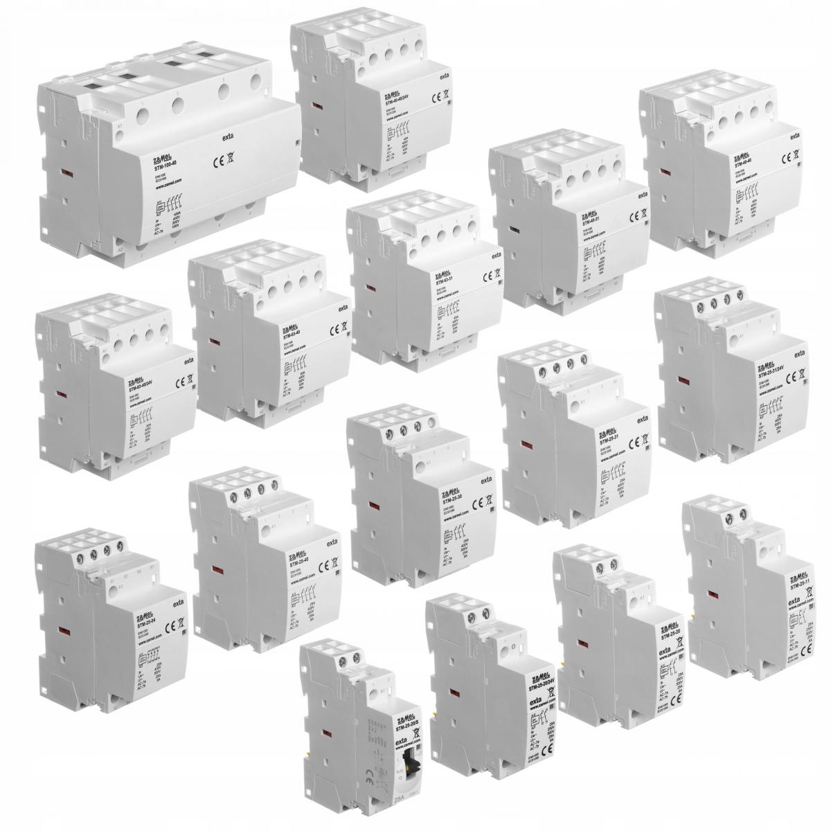 ZAMEL Stycznik modułowy instalacyjny 25A, 3xNO, 230V AC STM-25-30