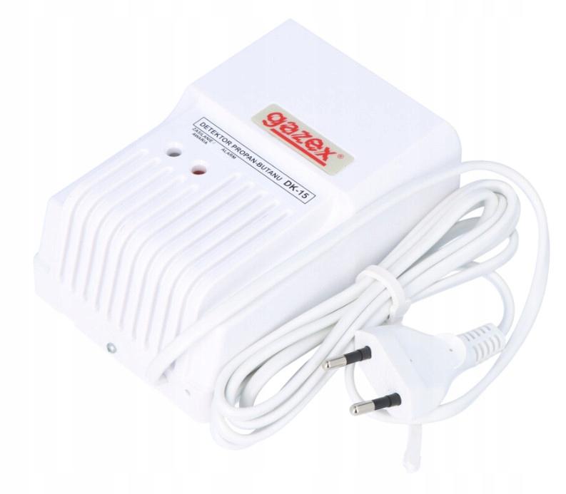 Domowy detektor propan-butanu DK-15 propan-butan, alarm 15% DGW, wyj.do syr