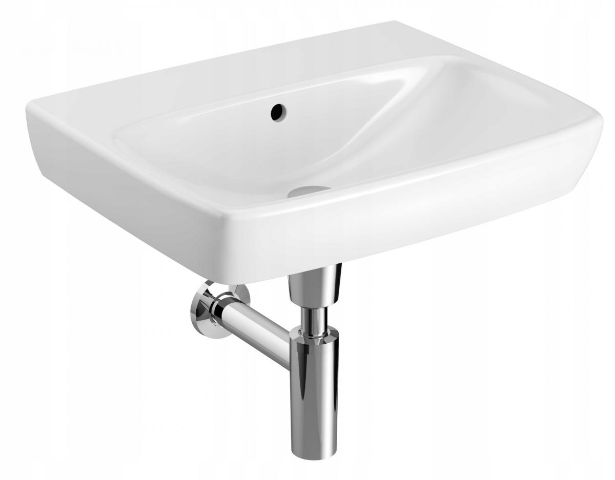 Umywalka Selnova Square B55 cm, H17.5 cm, T44 cm, z przelewem, bez otworu n