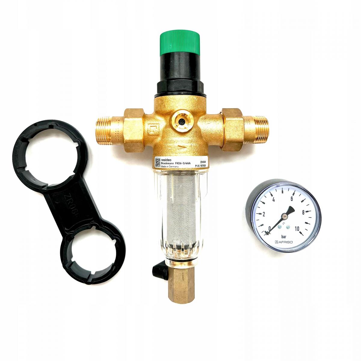 Filtr mini-plus z regulatorem ciśnienia, 1, z opłukiwaniem