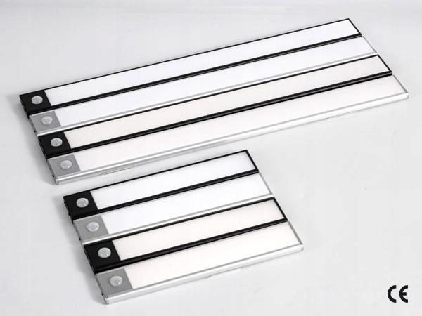 Oprawa meblowa LED do szaf, 200mm, 4000K, light sensor + pir, ładowanie 750