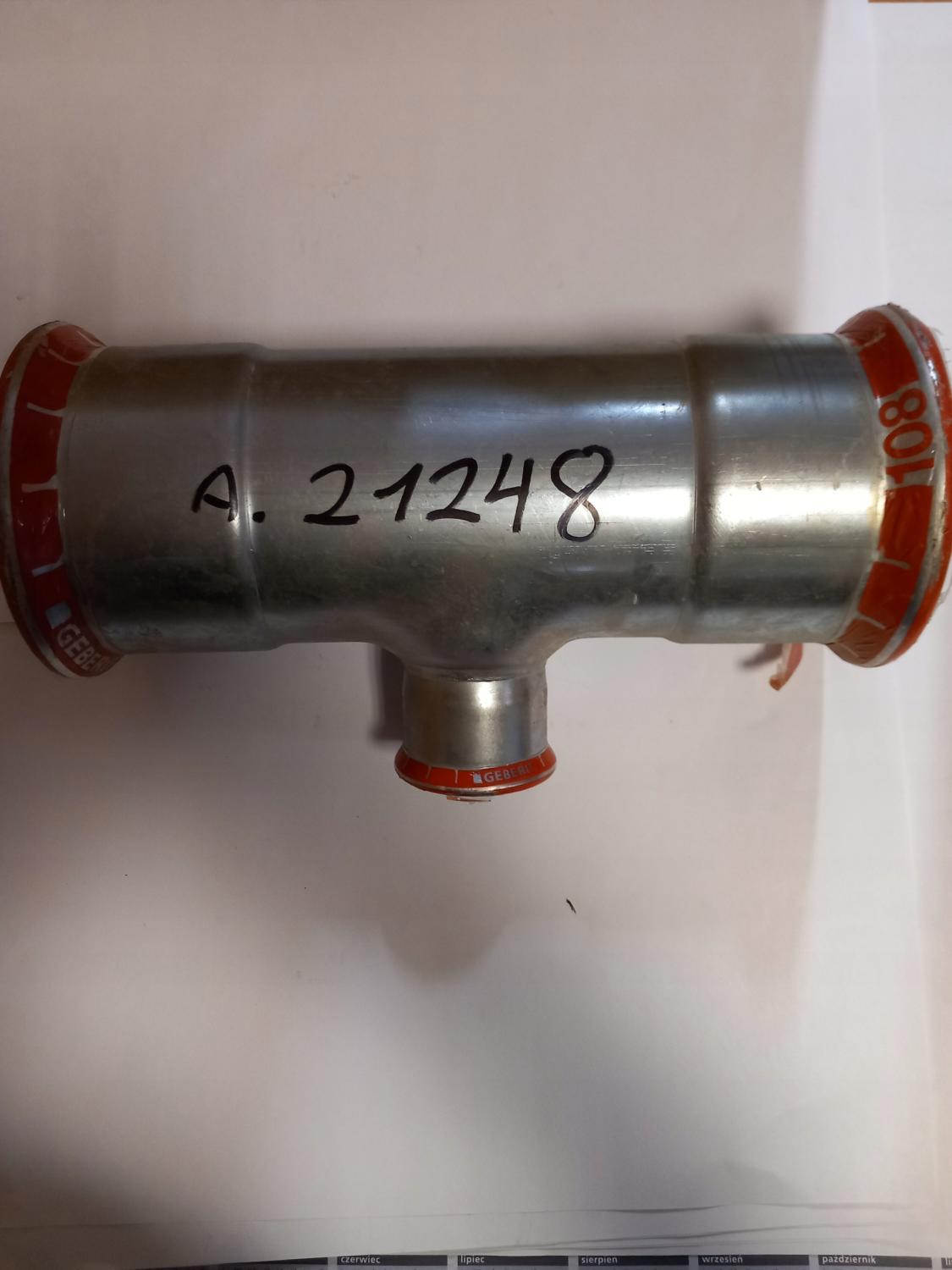 GEBERIT Trójnik Geberit Mapress C-Stahl redukcyjny d108-54