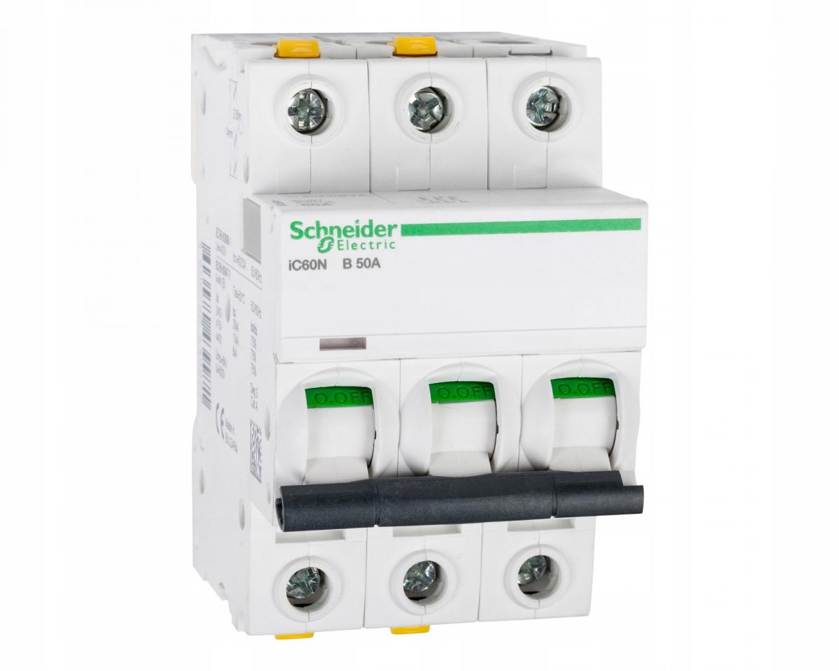 SCHNEIDER ELECTRIC Wyłącznik nadprądowy iC60N-B50-3 B 50A 3-biegunowy