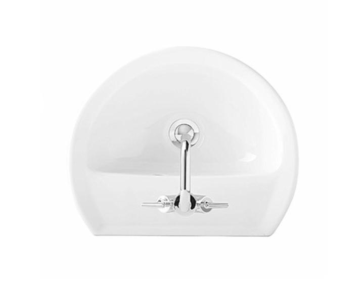 KOŁO Umywalka GEBERIT Rekord z otworem z przelewem 400 x 330 mm biała