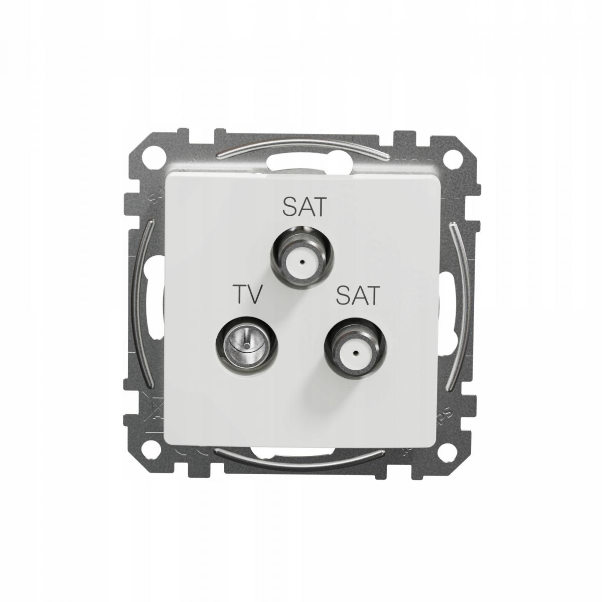 SCHNEIDER ELECTRIC Gniazdo TV/SAT/SAT końcowe (4dB), biały SEDNA DESIGN