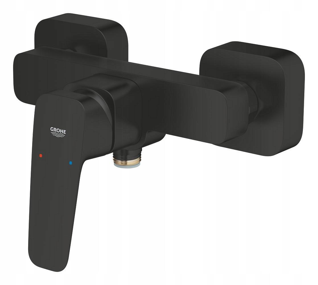 Bateria natryskowa naścienna KLUDI RENON 1-uchwyt. 2-otworowa czarny mat