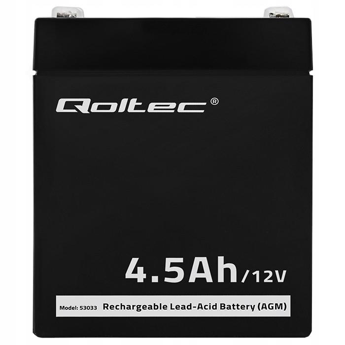 QOLTEC Akumulator AGM 12V 4.5Ah max. 67.5A