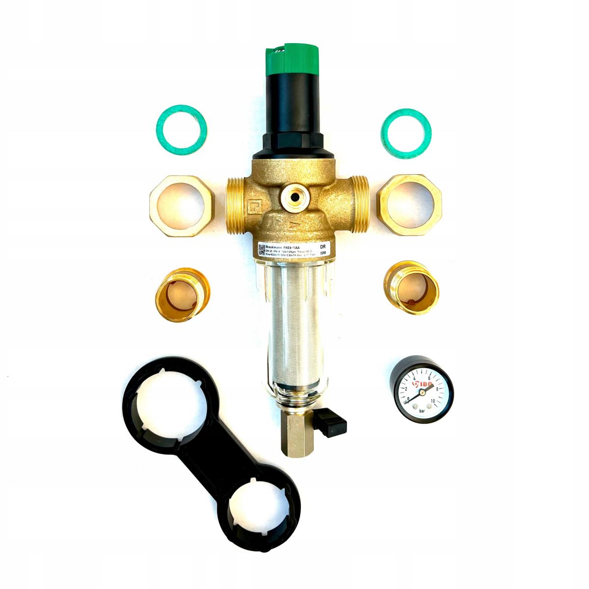 Filtr mini-plus z regulatorem ciśnienia, 1, z opłukiwaniem