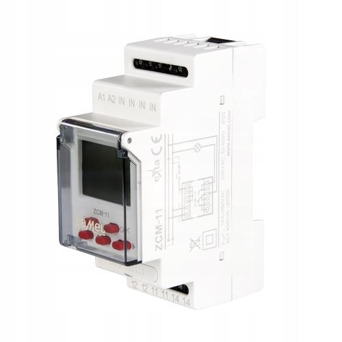 ZAMEL Programator czasowy 1-KAN. tygodniowy 230V AC TYP: ZCM-11