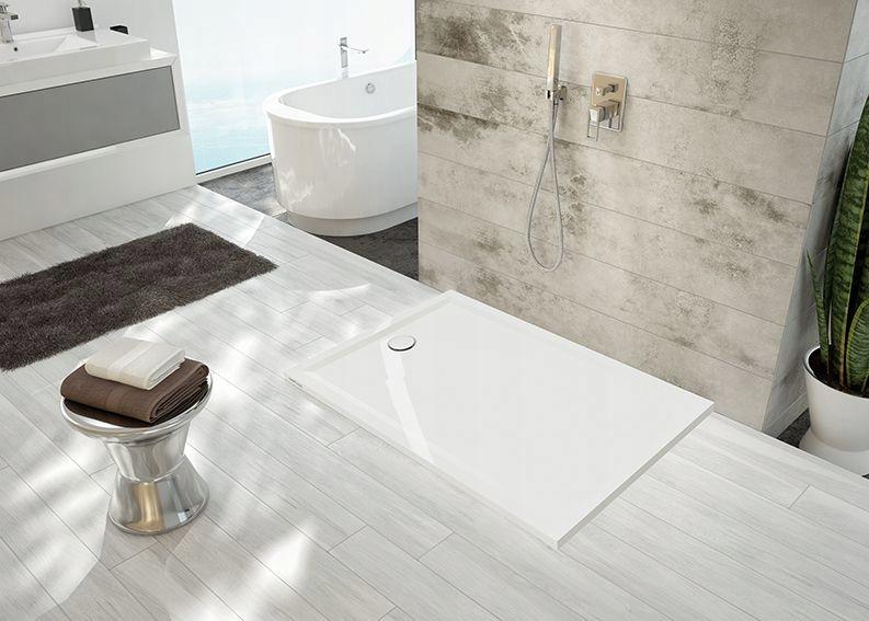 Brodzik min prostokąt 90x100x1.5cm SANPLAST Space Mineral B-M/SPACE S syfon