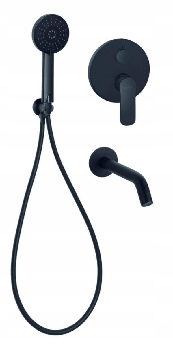 INVENA ZESTAW WANNOWY PODTYN Z BATERIĄ PODTYNKOWĄ 2-FUNKCYJNĄ SIROS