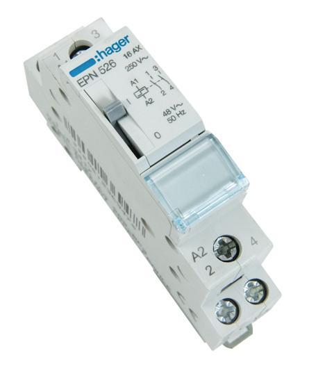 HAGER Przekaźnik bistabilny 48VAC/24VDC 2NO 16A