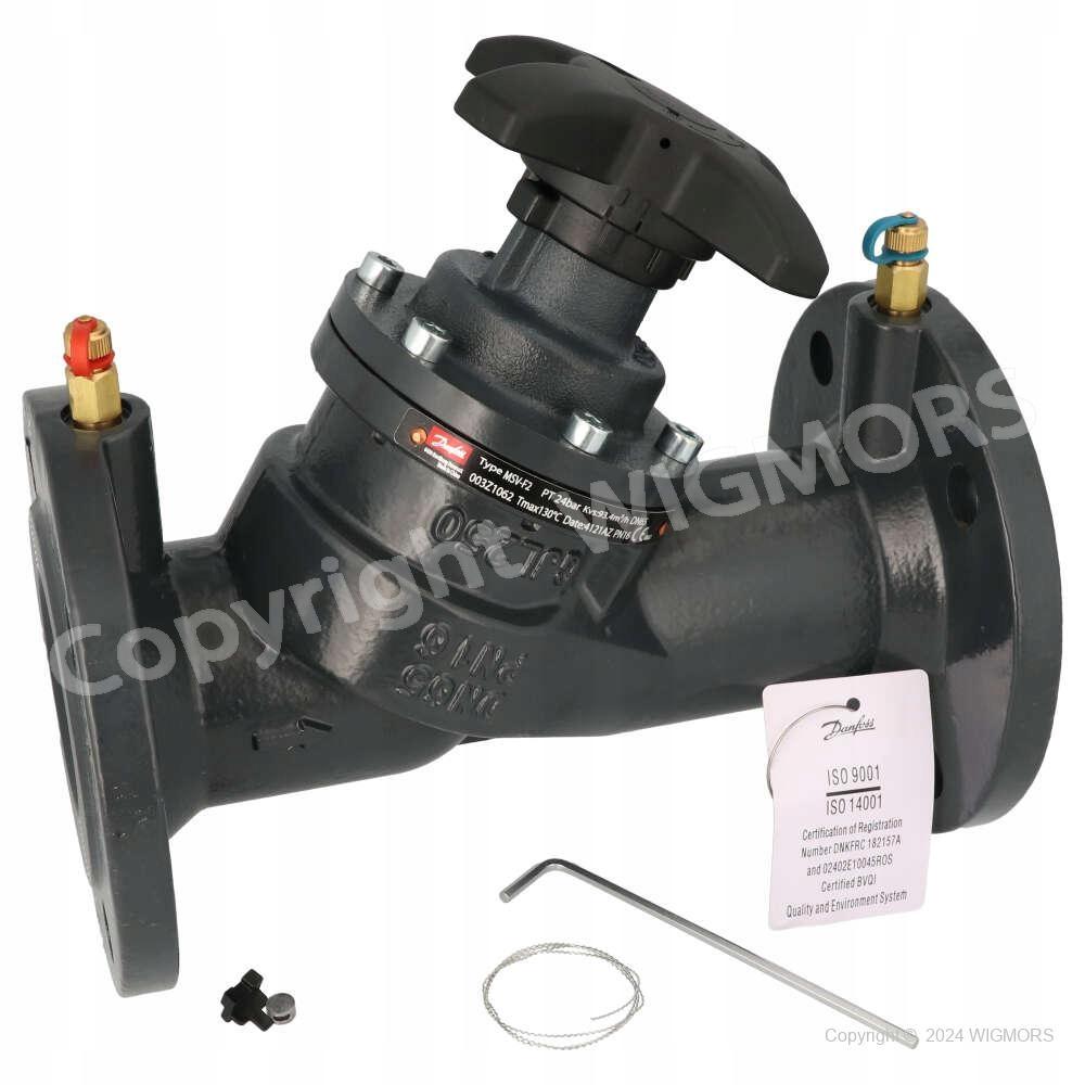 DANFOSS Ręczny zawór równoważącyMSV-F2 ze złączkami pomiarowymi, rozmiar