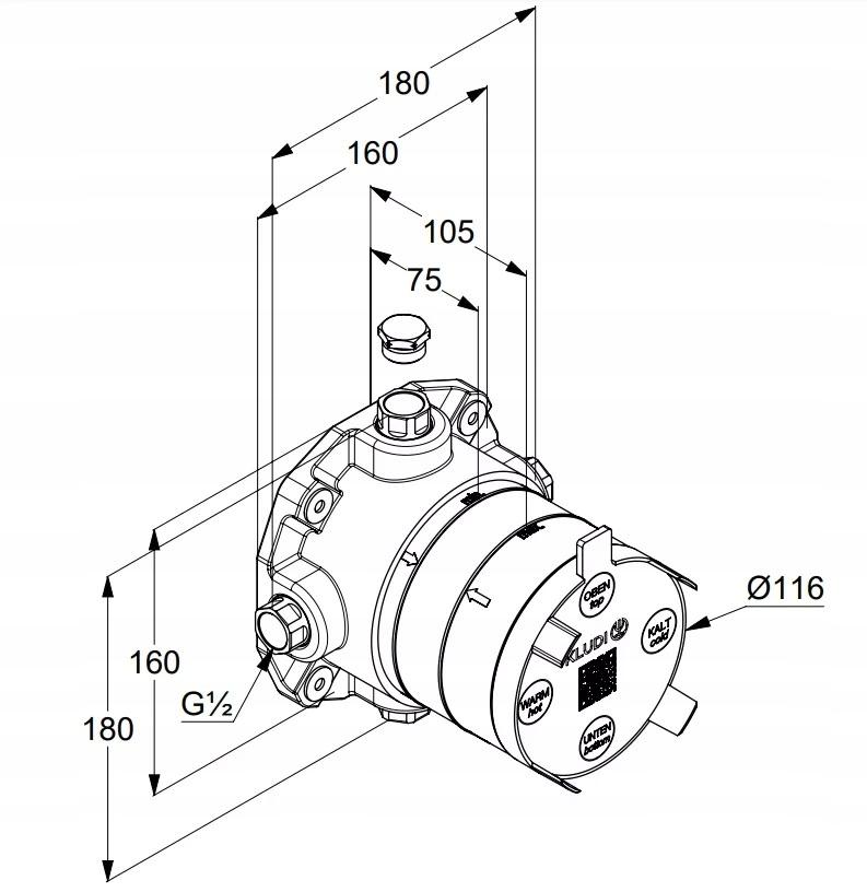 Element podtynkowy KLUDI SLIM.BOXX
