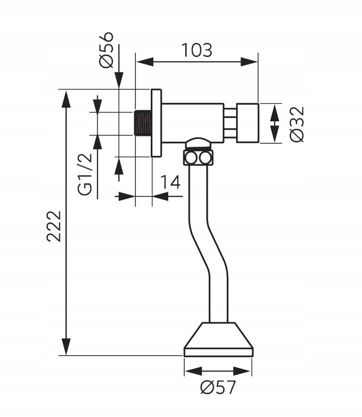 FERRO PRESSTIGE PRO zawór pisuarowy czasowy, chrom