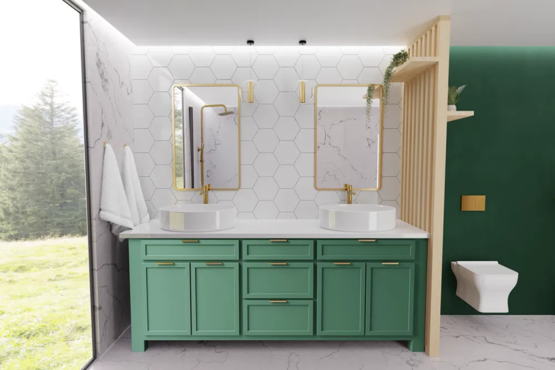 INVENA DESZCZOWNIA Z BATERIĄ WANN-NATR GLAMOUR INVENA TREND ZŁOTA