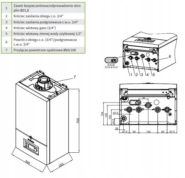 DE DIETRICH Kocioł gazowy kondensacyjny jednofunkcyjny MCR4 24 1F 48h