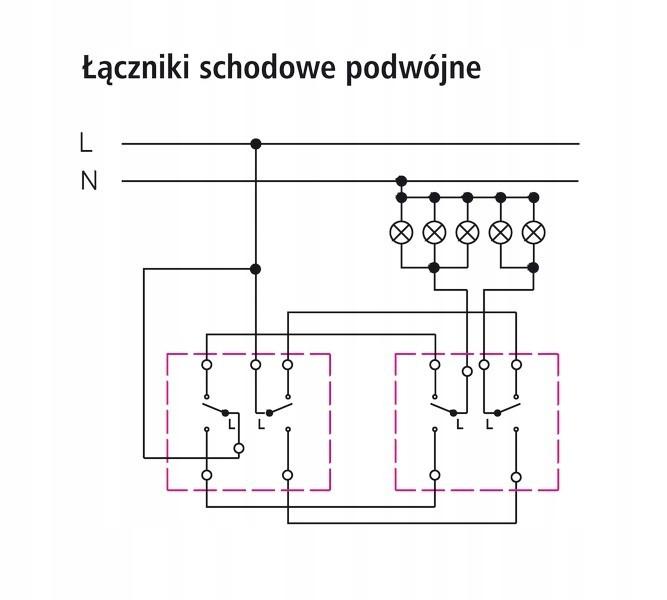 OSPEL Łącznik podwójny schodowy, czarny metalik SONATA