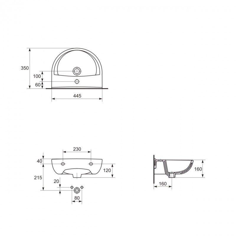 MITO by Cersanit Umywalka President 45