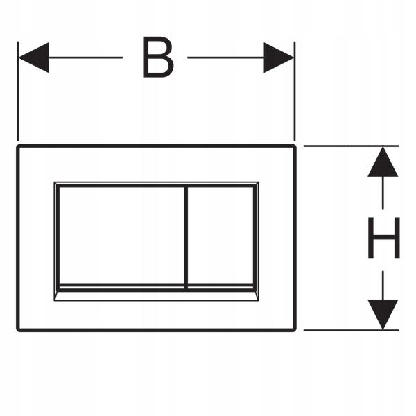 Przycisk uruchamiający GEBERIT Sigma20 (ex Sigma30) prostokątny przedni pły