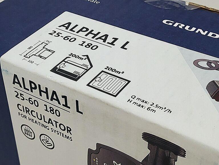 Pompa obiegowa GRUNDFOS Alpha1 L 180 25-60 230V 6H 48h