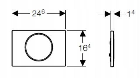 GEBERIT Przycisk spłukujący Sigma10, przedni, chrom bł-chrom mat-chrom bł.