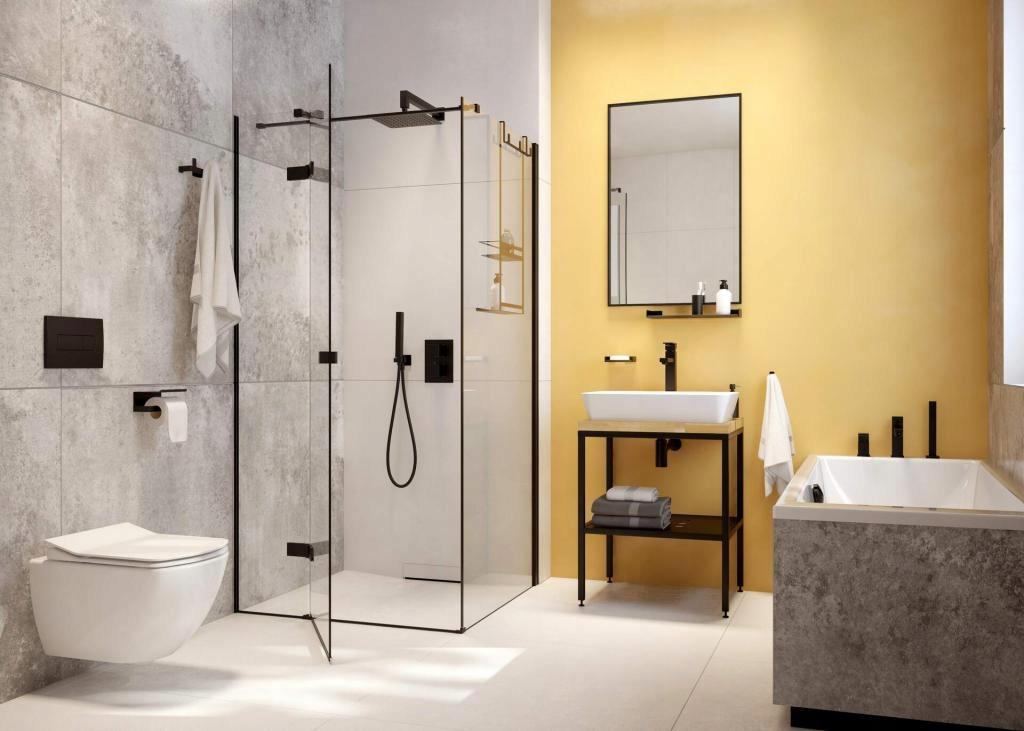 DEANTE Zestaw prysznicowy podtynkowy z BOXem termostatycznym, nero