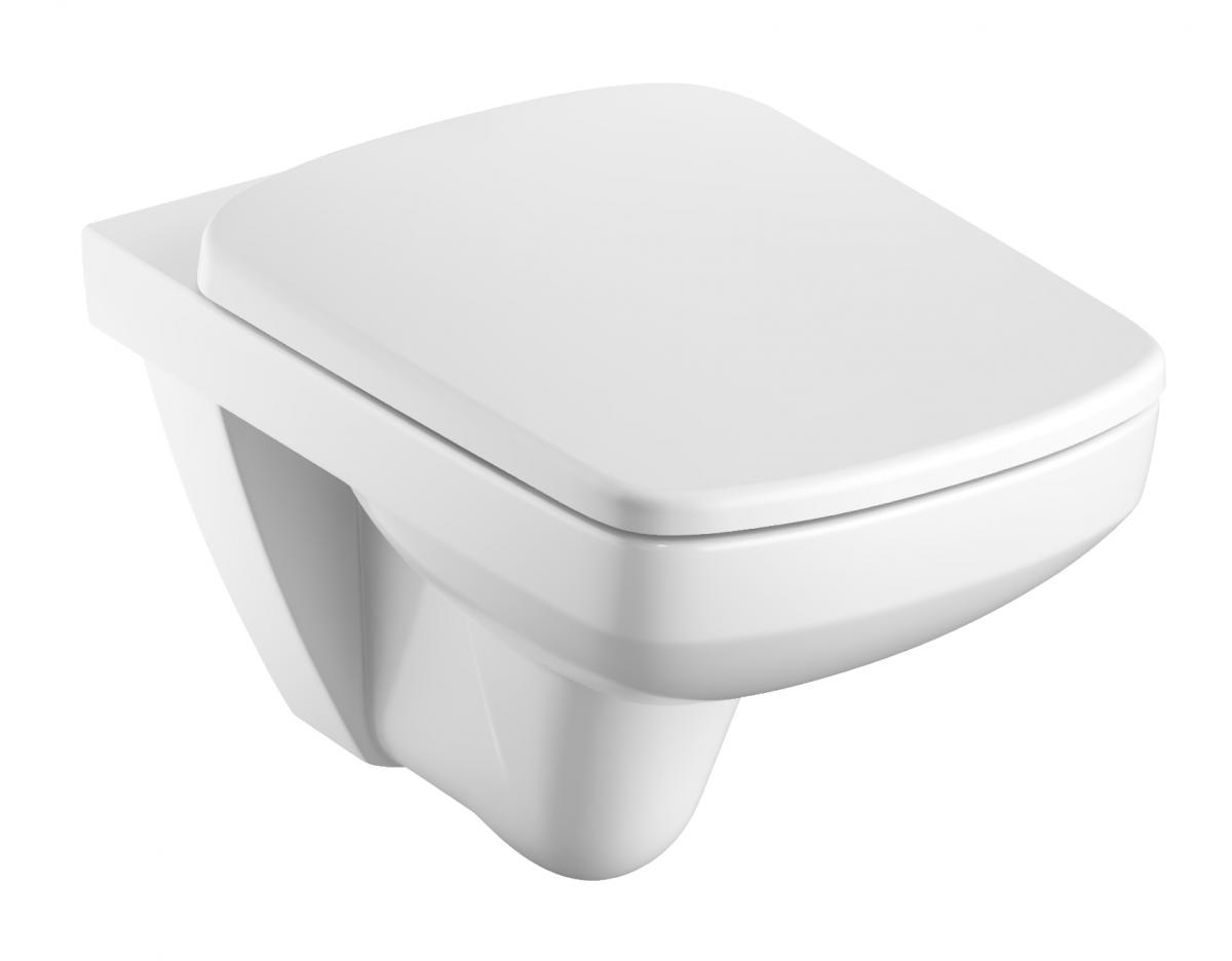 GEBERIT Miska wisząca WC Selnova Square lejowa, B35 cm, H34 cm, T53cm