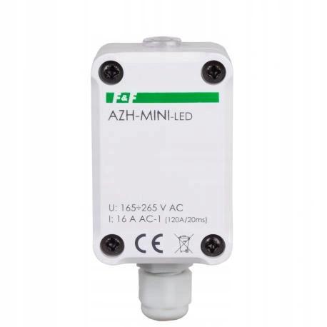 Automat zmierzchowy AZH-MINI-LED z wewnętrznym czujnikiem światłoczułym do