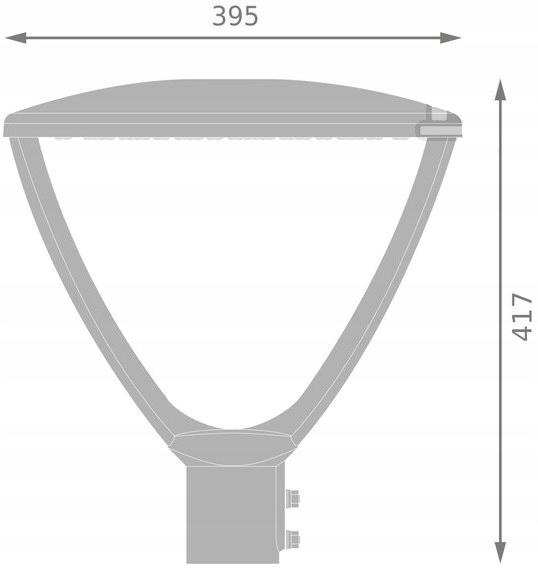 Oprawa zewnętrzna parkowa, URBAN LTRN V 59W asymetryczna PS 830-840 IP66, s
