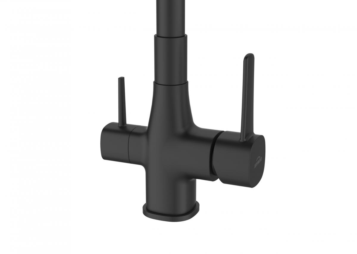 INVENA BATERIA ZLEWOZMYWAKOWA Z FILTREM GLAMOUR TREND, CHROM / CZARNA