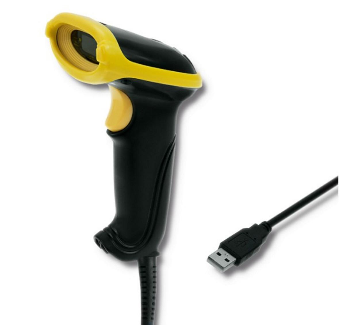 QOLTEC Laserowy czytnik kodów kreskowych 1D, USB, 50860