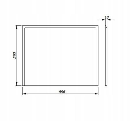 KOŁO Obudowa do wanny 75cm boczna z MDF 700 x 550 mm GEBERIT Uni 2