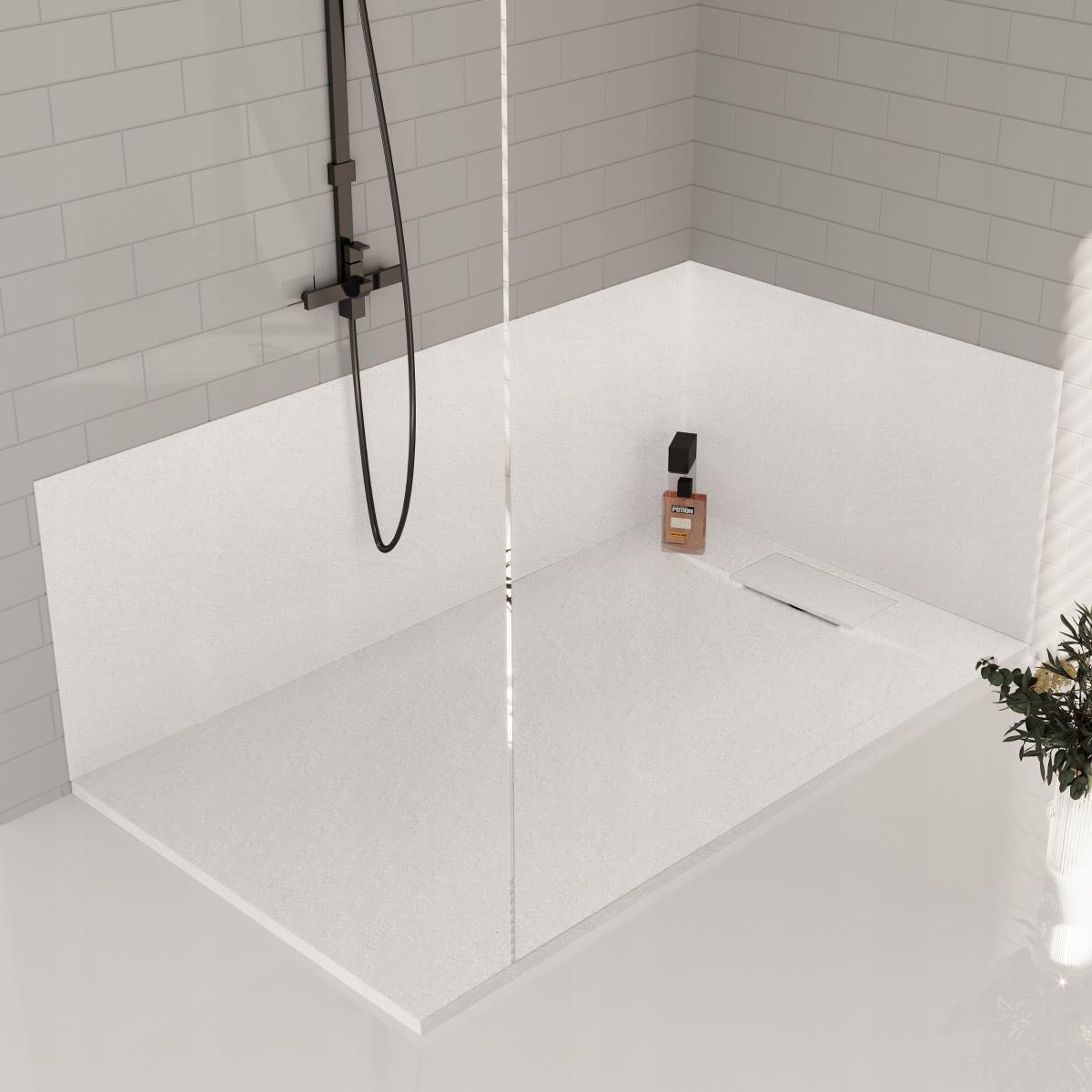 BRODZIK PRYSZNICOWY PROSTOKĄTNY ALVERO INVENA TREND, 80X90 CM BIAŁY
