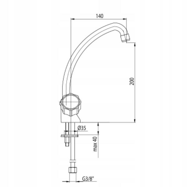VALVEX Bateria umywalkowa Valvex Class stojąca jednootworowa chrom