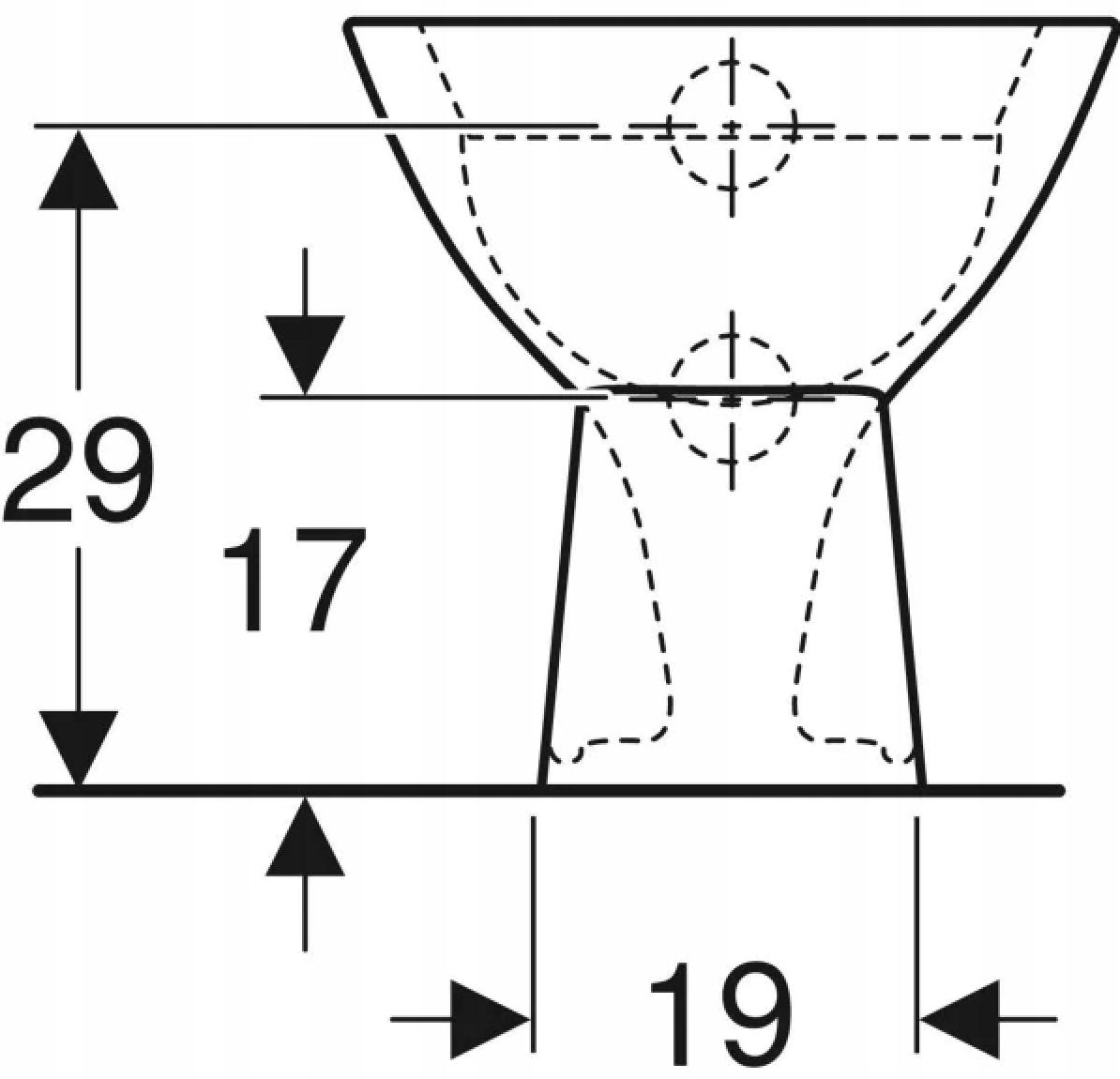 GEBERIT Stojąca miska WC Geberit Bambini dla dzieci, lejowa