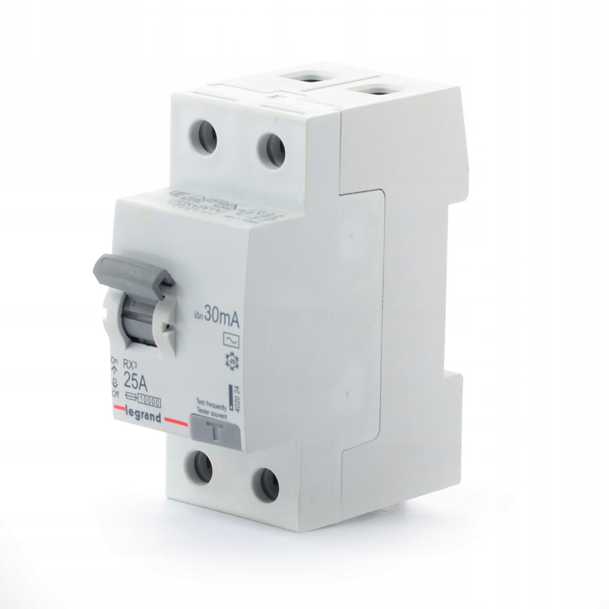 LEGRAND Wyłącznik różnicowoprądowy RX3 2P 25A 30MA TYP AC
