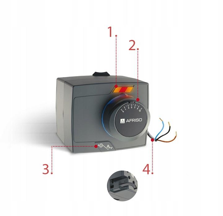 AFRISO Siłownik elektryczny ARM 703 ProClick 2-punktowy 230 V AC 12 s