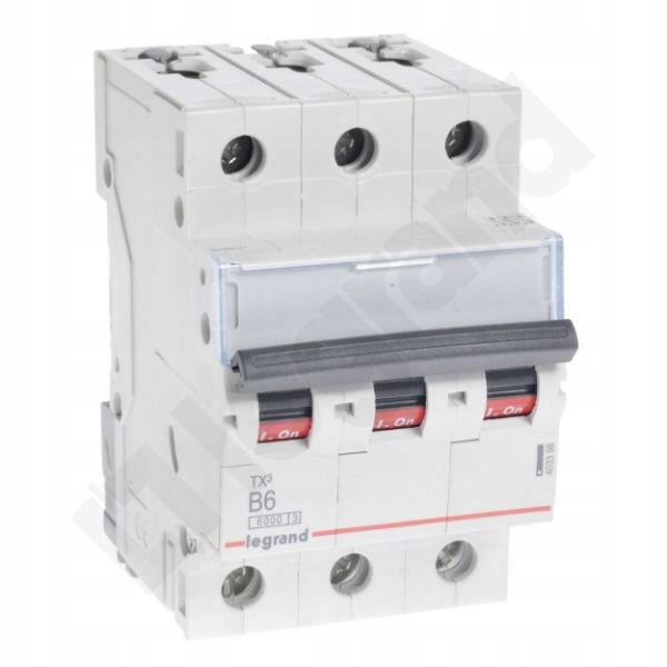 LEGRAND Wyłącznik nadprądowy S 303 3P B 6A 6000A TX3