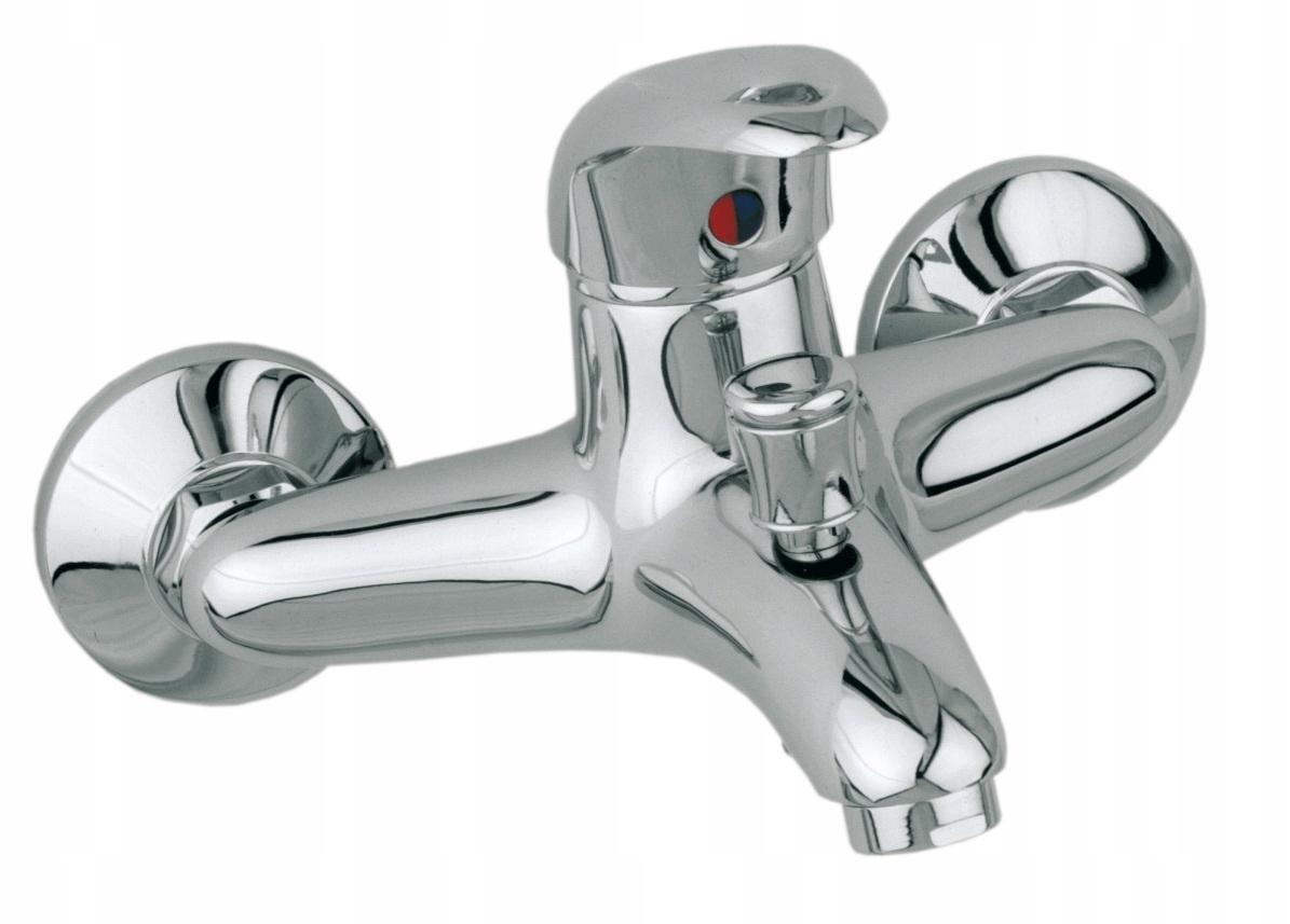 Bateria wannowa ścienna ARMATURA KRAKÓW KRZEM 1-uchwyt. 2-otw mosiądz chrom