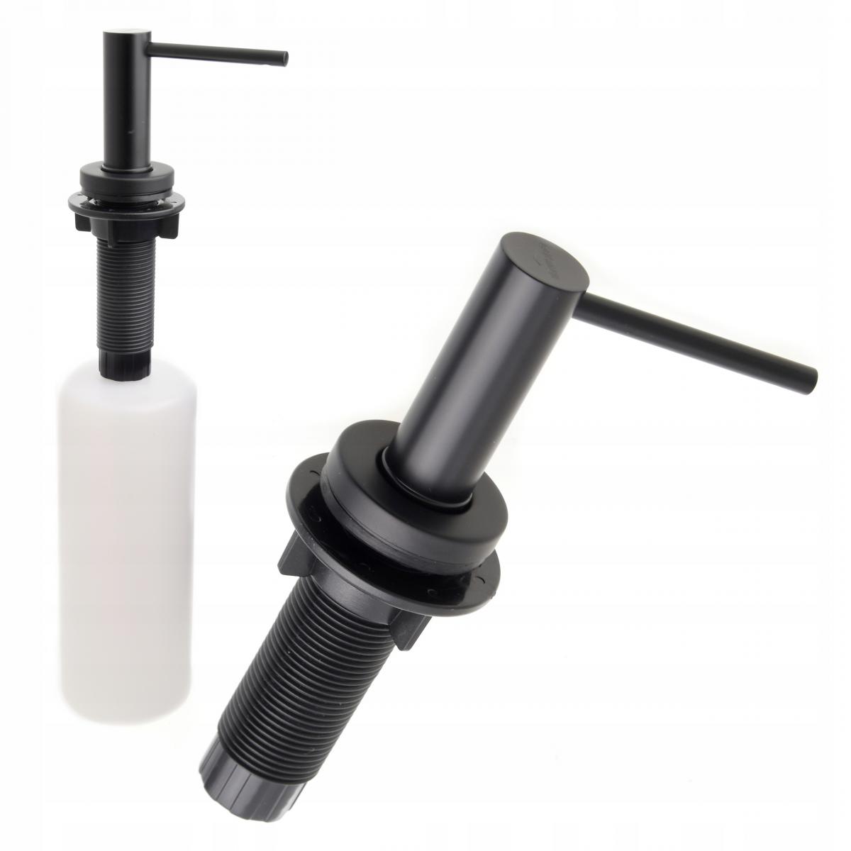 INVENA DOZOWNIK ISSA NA PŁYN DO MYCIA NACZYŃ LUB MYDŁO, KOLOR CZARNY