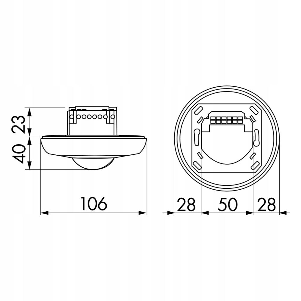 B.E.G Czujnik ruchu/obecności do wnętrz 360 st 48h