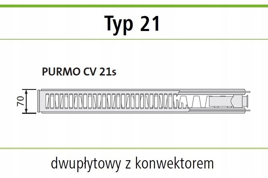 Grzejnik stalowy PURMO RAL CV21 200x600 V 21 dolny PLINT 7035 SZARY 48h